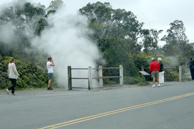 These steam vents have very hot steam coming out of them. No wonder they fenced them off. Steam Vents